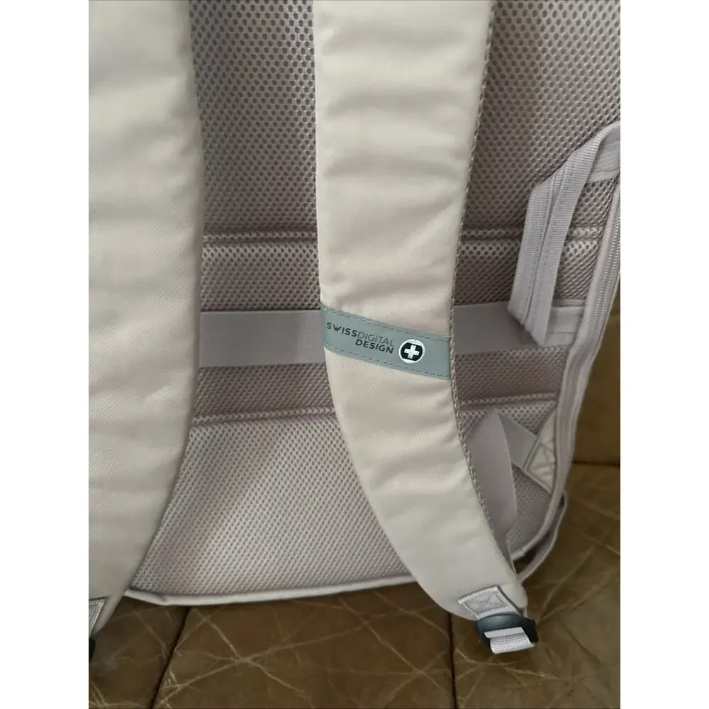 Swissdigital Design Multi-functional 2-In-1 Travel Backpack/Suitcase Mauve Pink